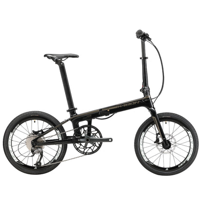 Bicicleta dobrável KABON City carbono Shimano Altus 9S 20 polegadas com rodas de carbono