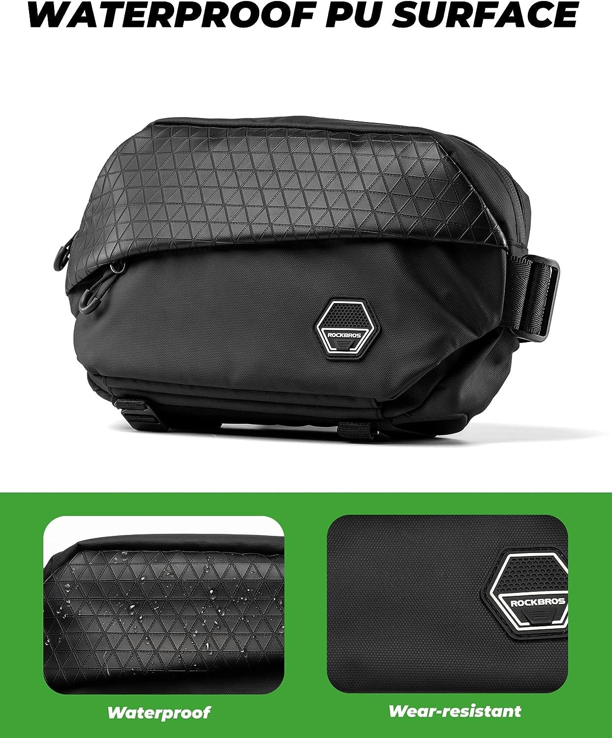 ROCKBROS bolsa de ombro bolsa de cinto de bicicleta bolsa multifuncional para motocicleta