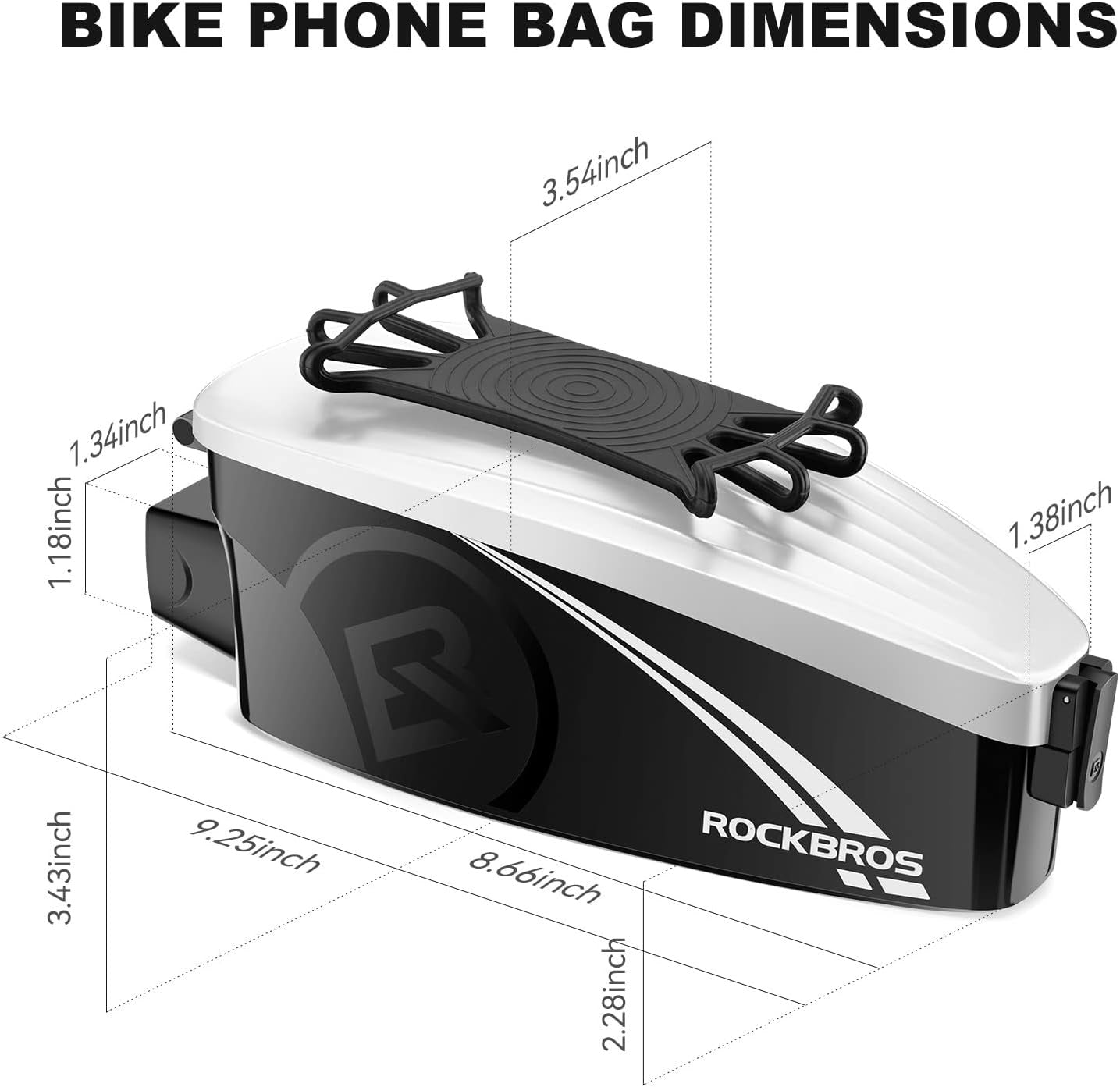 Bolsa de bicicleta ROCKBROS com suporte para celular para celular de 4 a 6,5 polegadas