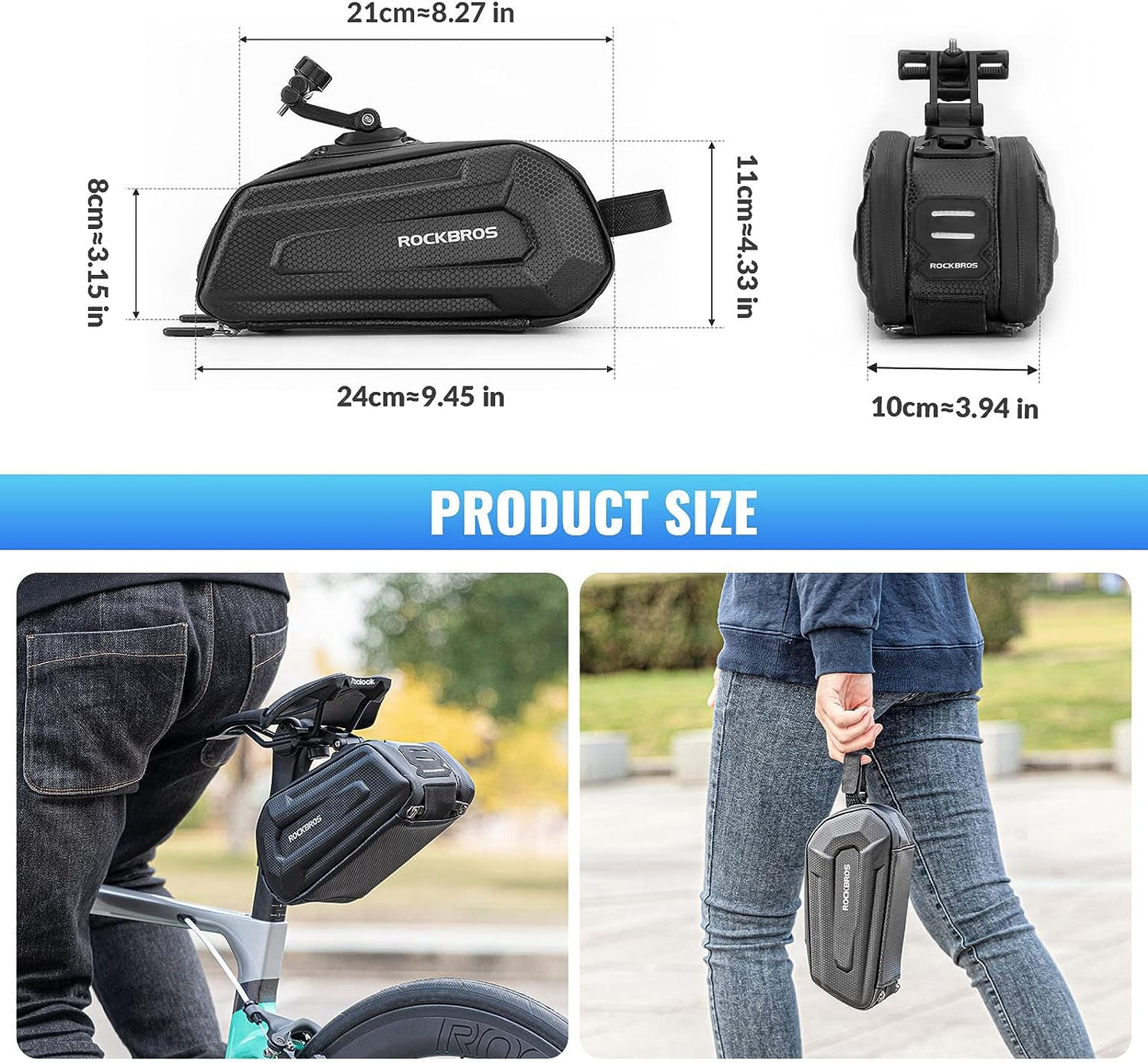 ROCKBROS Bolsa de bicicleta impermeável B69 com liberação rápida 1,8L