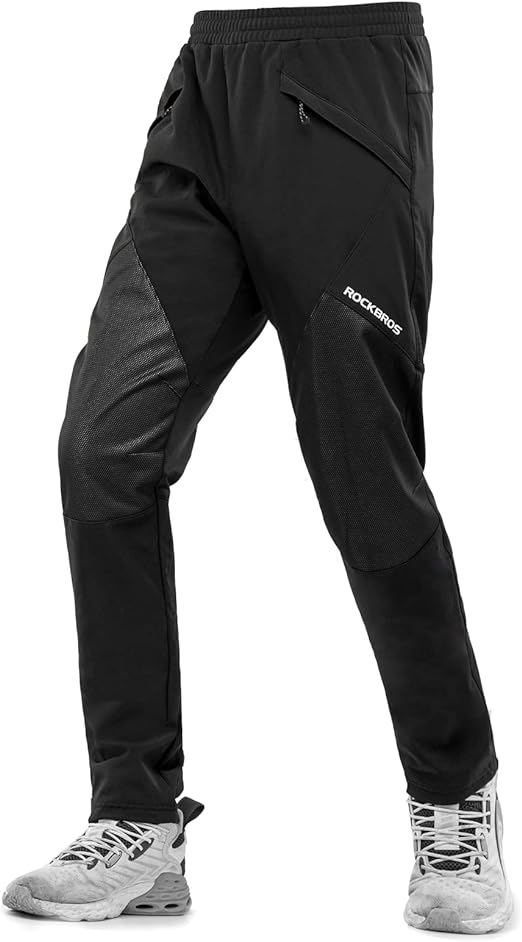 ROCKBROS Calções de Ciclismo Calças de Inverno Masculin Termo-ciclismo à prova de vento M-4XL