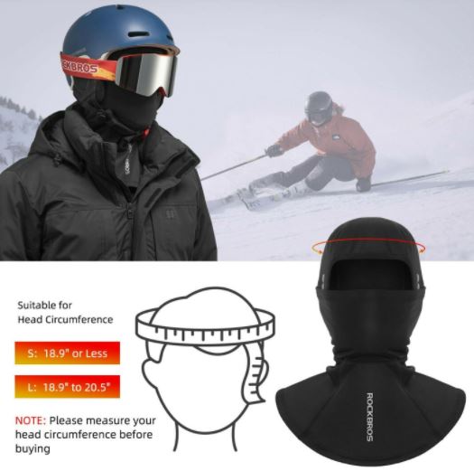 ROCKBROS Capô para Bicicleta de Inverno Balaclava Quente