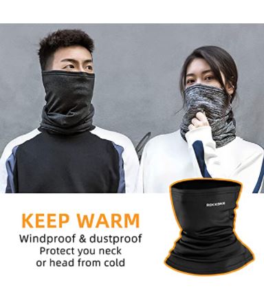 ROCKBROS Cachecol Multifuncional Meio Balaclava Pescoço Aquecido à prova de Inverno quente à prova de Inverno Cobertura