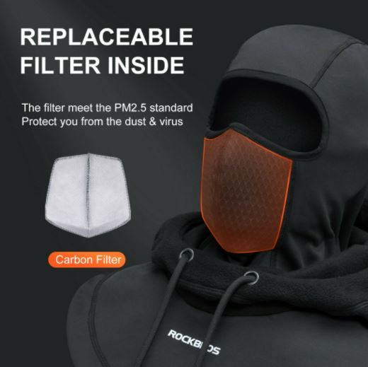 ROCKBROS Máscara de esqui Balaclava sob o capacete