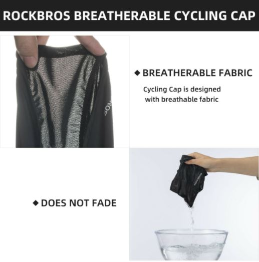 ROCKBROS Bandana de motocicleta respirável UPF50+ Seda de Gelo de Verão