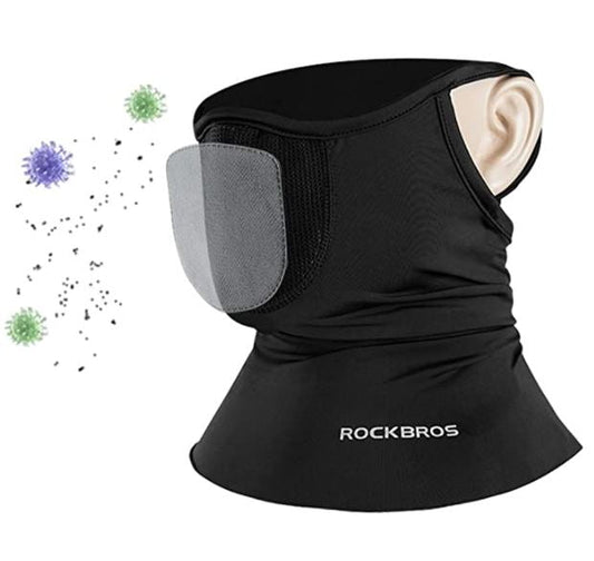 ROCKBROS Lenço Tubular Balaclavas Multifuncional Altamente Elástico Respirável UPF 50+ Lenço de Ciclismo Frio Meio