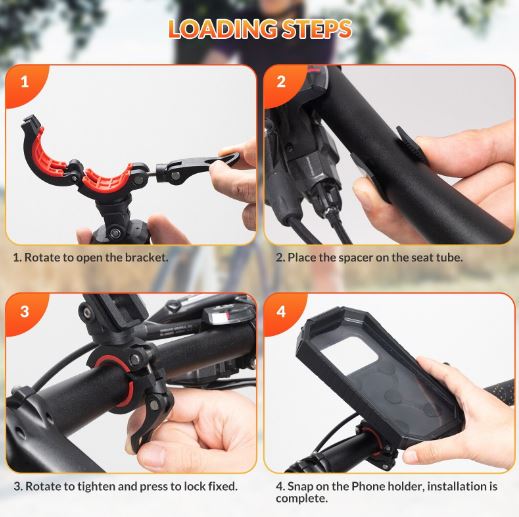 Suporte ROCKBROS suporte para celular bicicleta motocicleta universal 360° à prova d'água