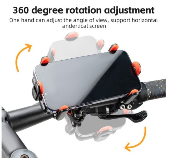 ROCKBROS bicicleta suporte para telemóvel suporte para moto guiador 360° smartphone universal