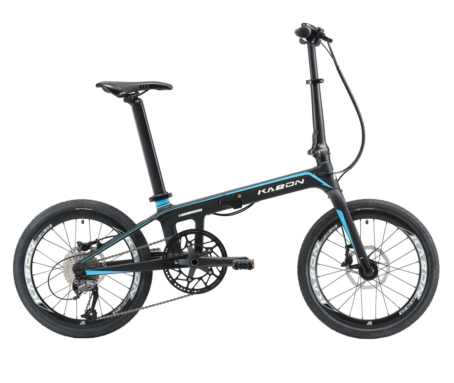 KABON City Bicicleta dobrável Carbono Shimano Altus 9 velocidades 20 polegadas