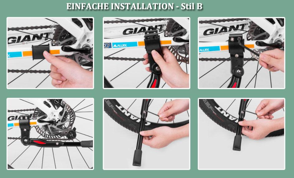 Suporte de bicicleta ROCKBROS em altura ajustável suporte lateral ajustável de 24-29 polegadas de alumínio