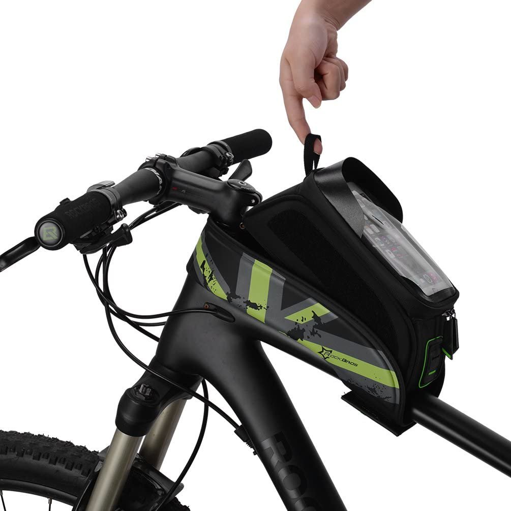 ROCKBROS Bolsa de quadro de bicicleta 021-1 à prova d'água para celular 5,8/6,0 polegadas