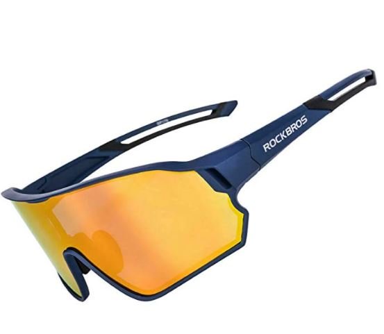 ROCKBROS Óculos de sol polarizados 10134 para ciclismo com proteção UV400