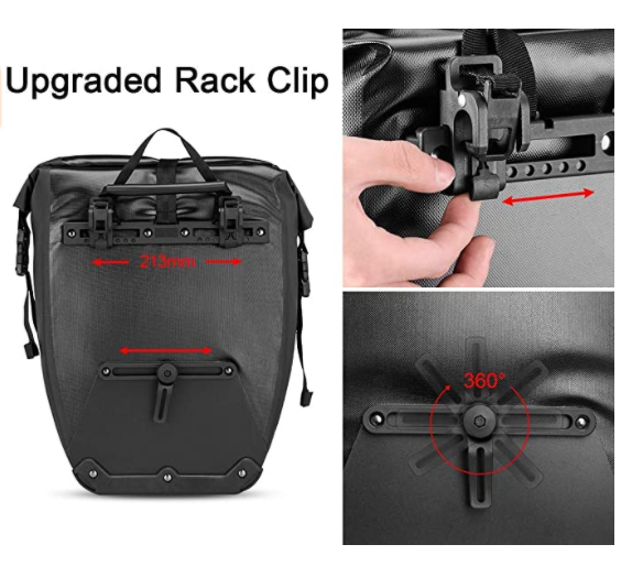 ROCKBROS Bolsa traseira AS-002-1 100% impermeável 27L