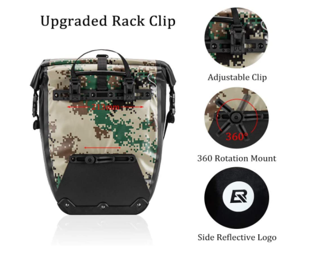 ROCKBROS Bolsa traseira AS-002-1 100% impermeável 27L