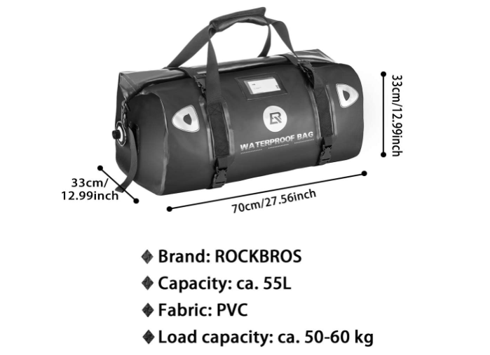 ROCKBROS AS-005 bolsa de motocicleta bolsa de rolo de bagagem