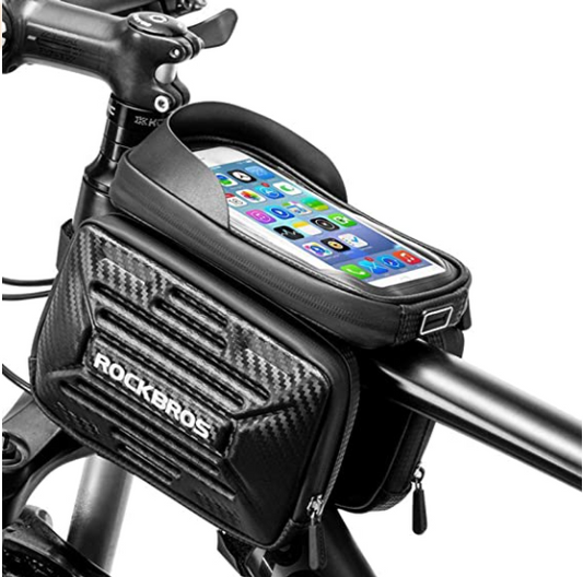 ROCKBROS Bolsa de quadro de bicicleta B53 com capa de celular 5,8 polegadas