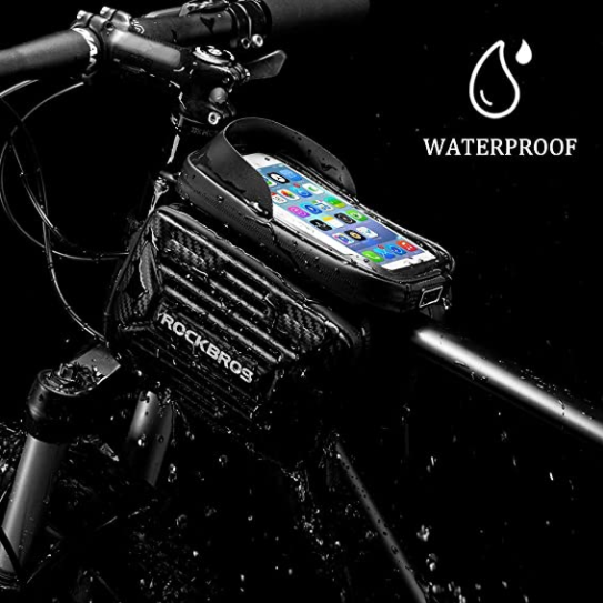 ROCKBROS Bolsa de quadro de bicicleta B53 com capa de celular 5,8 polegadas