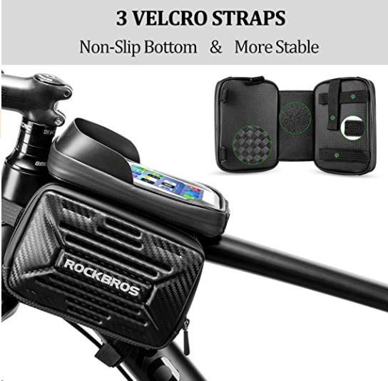 ROCKBROS Bolsa de quadro de bicicleta B53 com capa de celular 5,8 polegadas