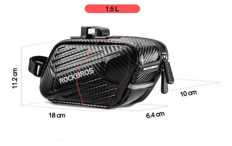 ROCKBROS Alforje para assento de bicicleta B59 à prova d'água ca.1.5L