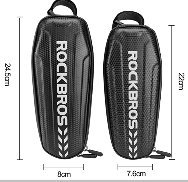 ROCKBROS Bolsa para quadro de bicicleta B6 à prova d'água preta L 1,5 L / M 1,1 L