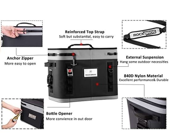 ROCKBROS Bolsa térmica BX001 20L isolada à prova d'água