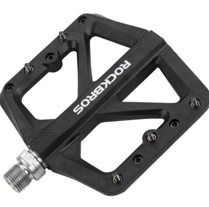 ROCKBROS Pedais de nylon para bicicleta antiderrapantes MTB pedais planos 9/16 polegadas 3 rolamentos selados