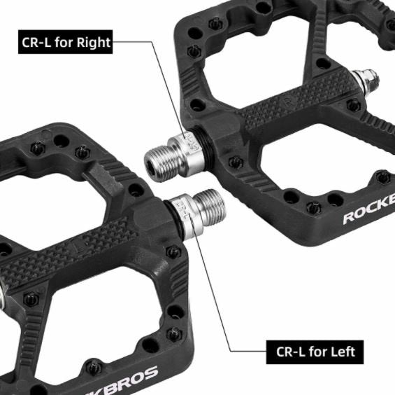 ROCKBROS Pedais de bicicleta 9/16 polegadas 3 rolamentos selados