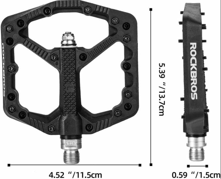 ROCKBROS Pedais de bicicleta 9/16 polegadas 3 rolamentos selados