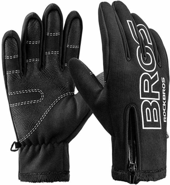 ROCKBROS Luvas de ciclismo inverno motocicleta bicicleta MTB