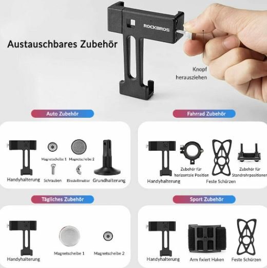 ROCKBROS suporte para celular magnético multifuncional universal