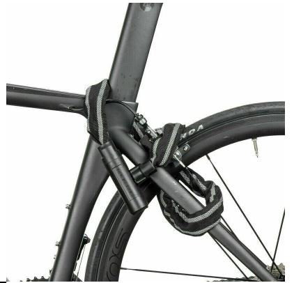 ROCKBROS LCXR0100 cadeado de bicicleta cadeado 116 cm com chave 6 mm