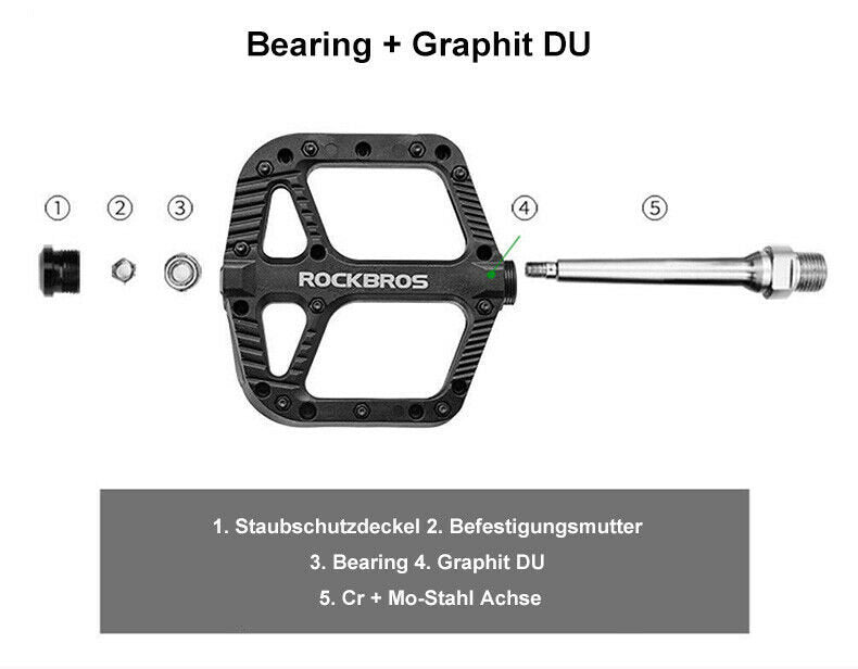 ROCKBROS Pedais de bicicleta de estrada nylon