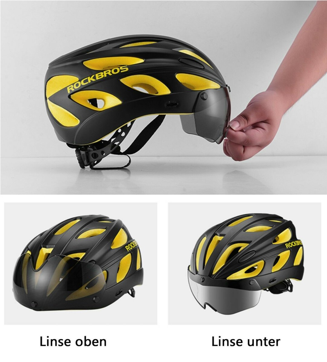 ROCKBROS Capacete de ciclismo de estrada TT-16 conjunto flexível