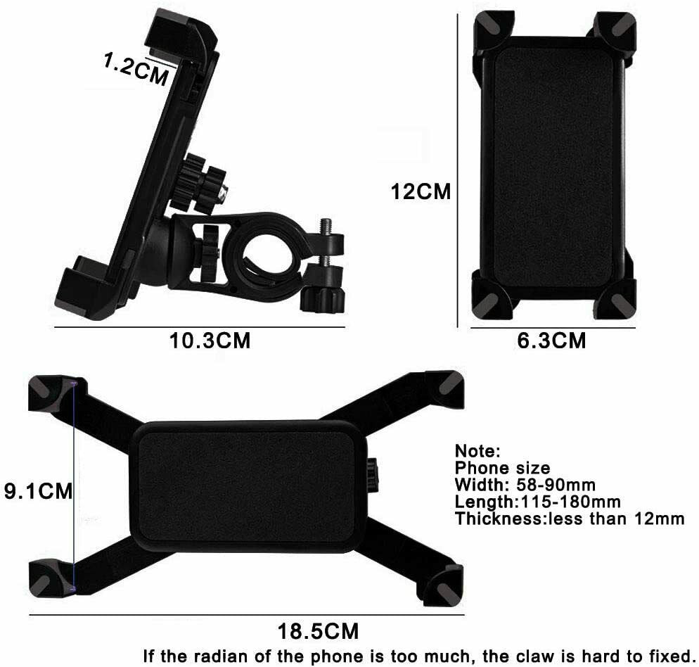 ROCKBROS SGZ5001 suporte para celular guidão de bicicleta giratório 360°