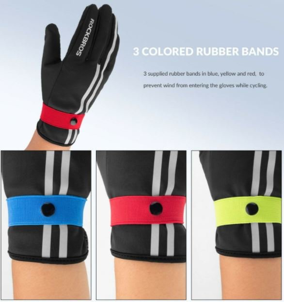 ROCKBROS Luvas de dedo inteiro luvas de ciclismo bicicleta de estrada touchscreen