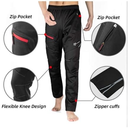 ROCKBROS Conjunto de calça e jaqueta de roupas de ciclismo de inverno