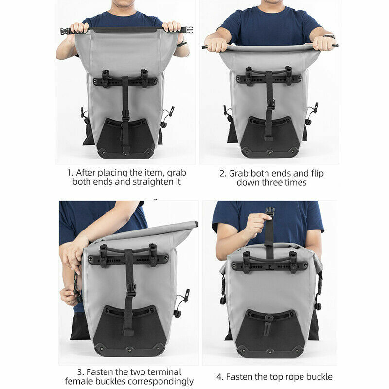 ROCKBROS bolsa porta-malas à prova d'água panniers bolsa de bicicleta 25L 5 cores