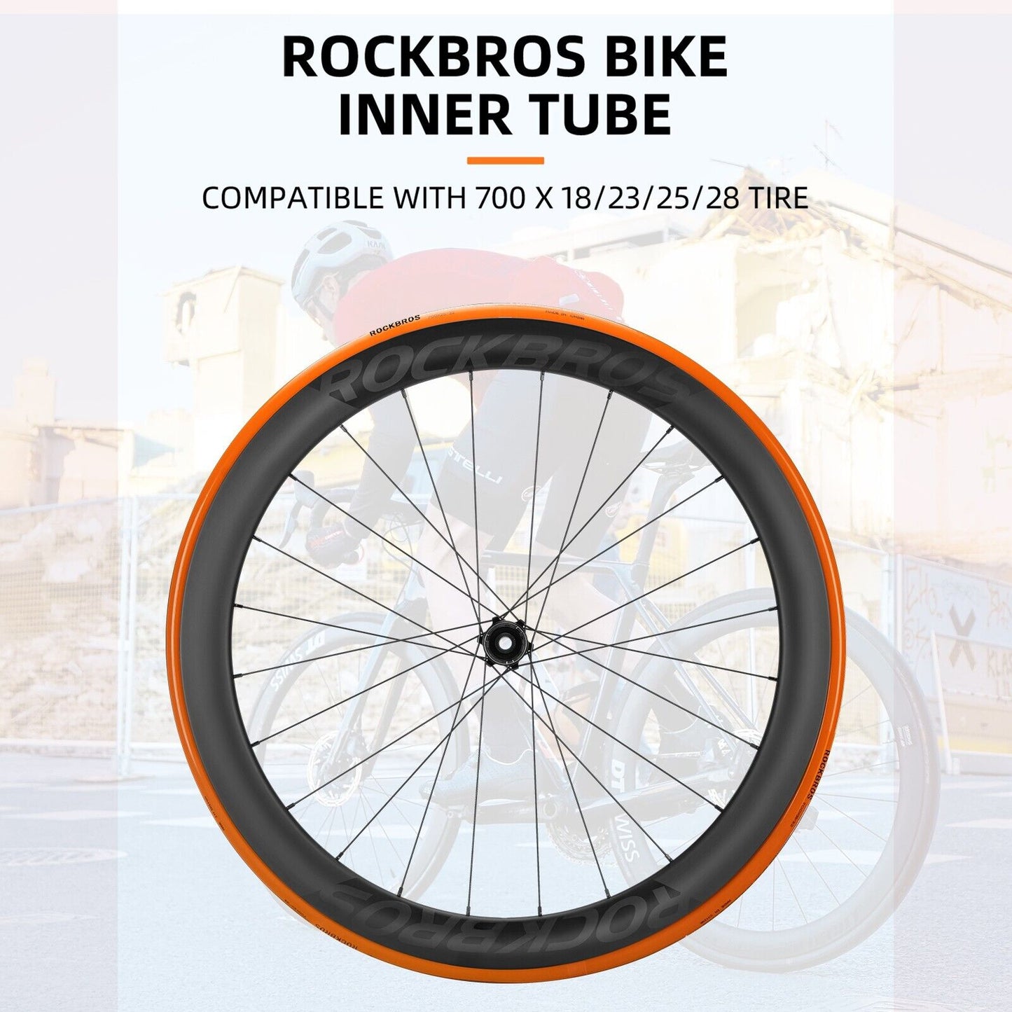 Câmara de bicicleta ROCKBROS 700 x 18-32C 35g TPU válvula Presta bicicleta de estrada