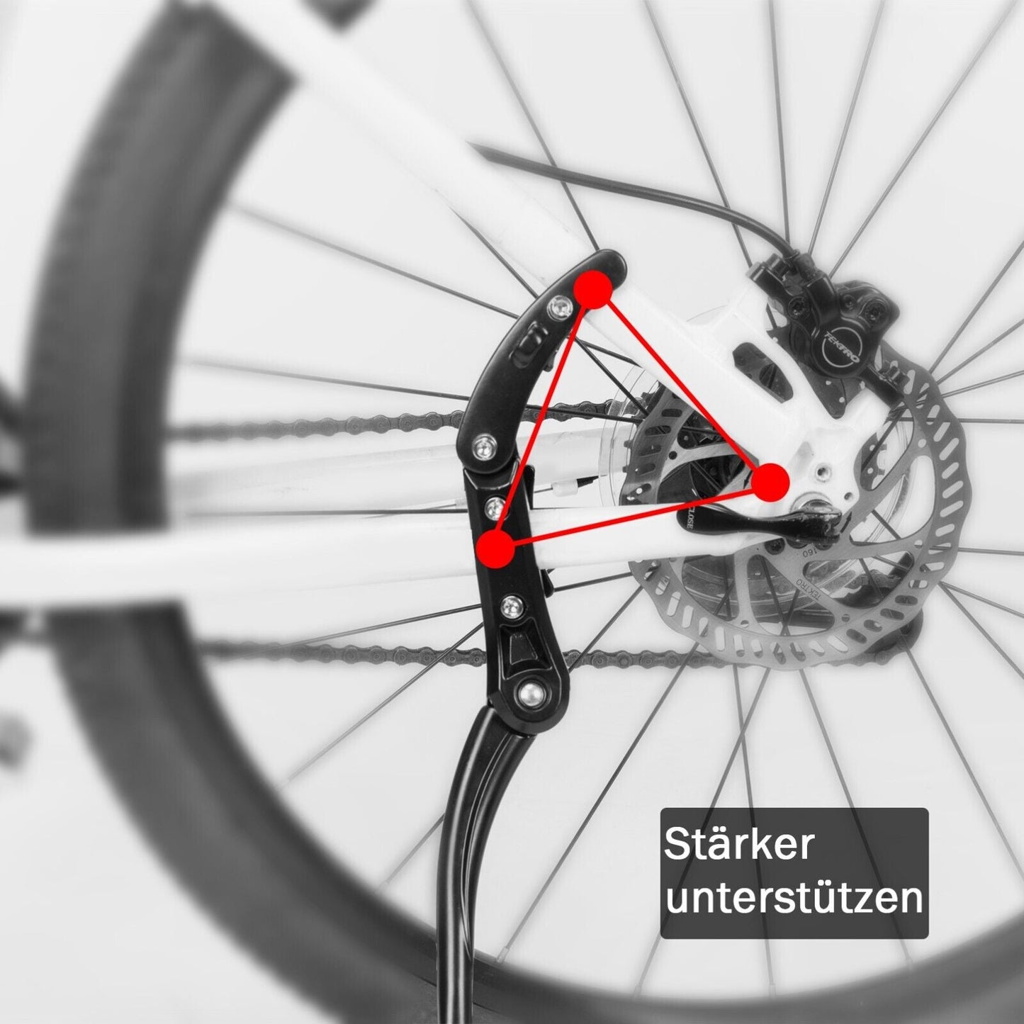 Suporte de bicicleta ROCKBROS em altura ajustável suporte lateral ajustável de 24-29 polegadas de alumínio