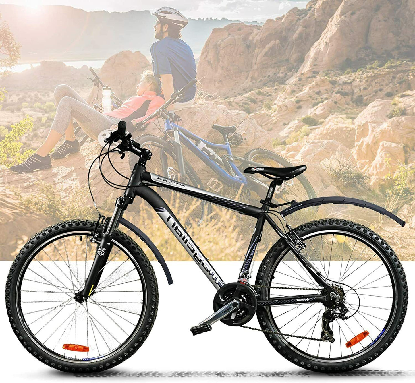 Conjunto de guarda-lamas ROCKBROS dianteiro traseiro para-lamas de bicicleta MTB protetor contra respingos